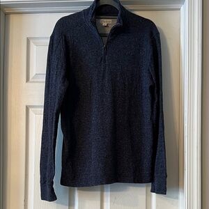 J. Crew Men's Dark Blue Quarter Zip Sweater
